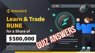 Binance Rune Learn & Trade Quiz Answers!