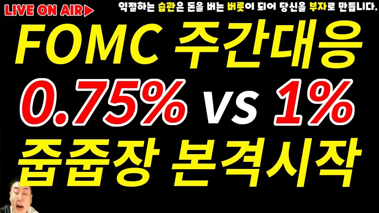 FOMC 주간 대응 포인트|곡소리 안나는 쩔코네 채널엔 본격 줍줍장이 시작됩니다|비트코인 전망 차트분석 투자 비트코인 실시간 방송 쩔코TV