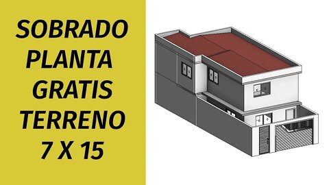 Sobrado plantas de casas com 3 quartos terreno 6x15