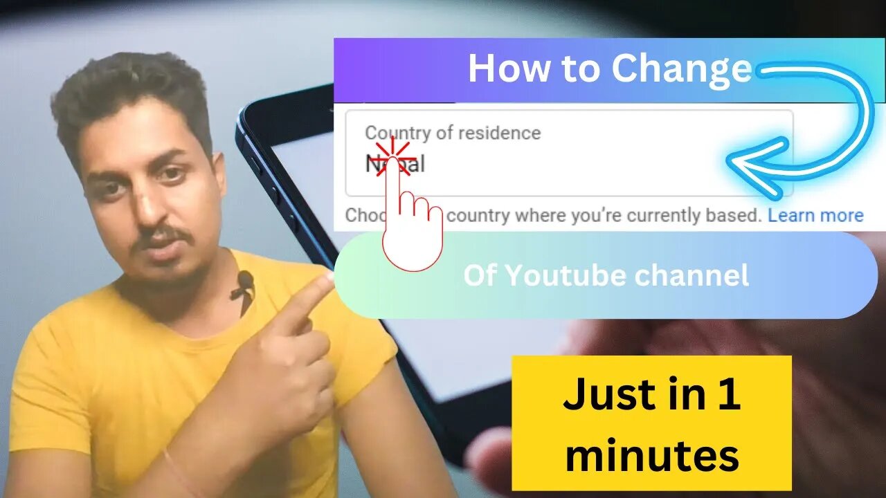 how to change youtube channel country location