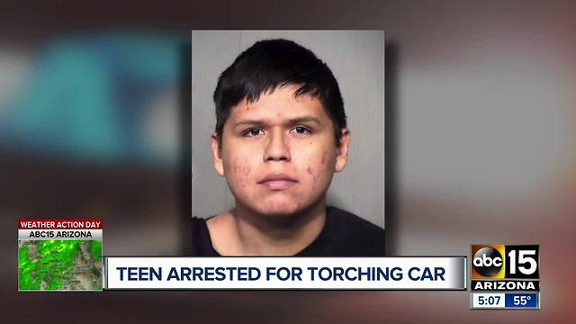 Witness credited with chasing down alleged car arsonist