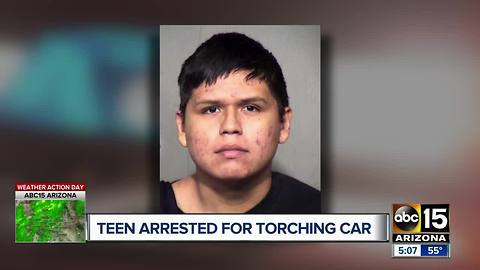 Witness credited with chasing down alleged car arsonist