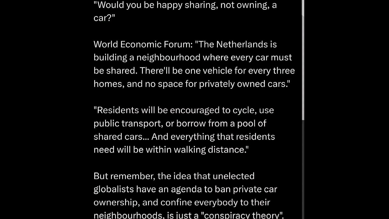 Wef world economic forum slave masters wants your automobile