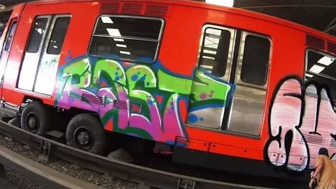 Dangerous graffiti train in Mexico 😱