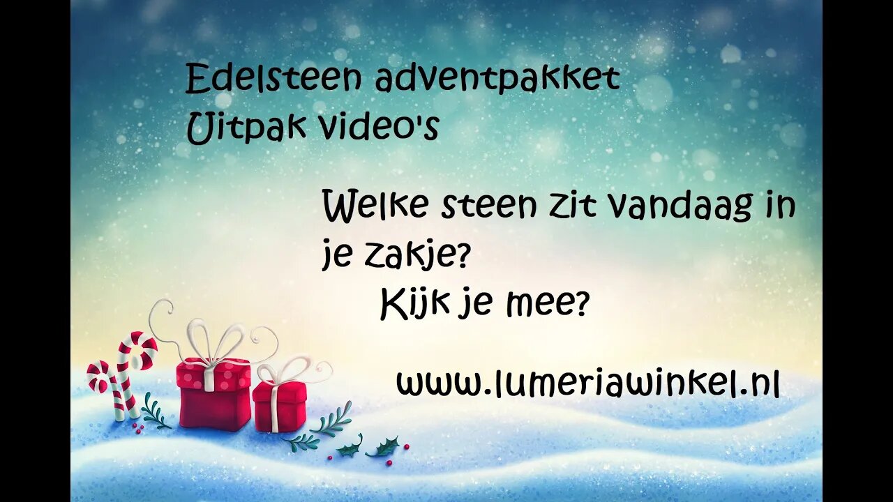 Uitpak video 23 december Edelsteen adventpakket voor jongeren