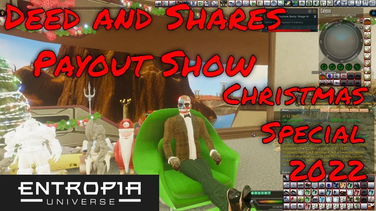 Deed And Shares Payout Show Christmas Special For Entropia Universe Dec 25th 2022