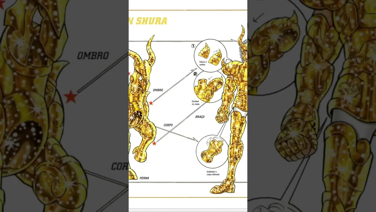 Os Cavaleiros Do Zodíaco - Armadura De Capricórnio - Shura [Pause o Vídeo Caso Não Consiga Ler]