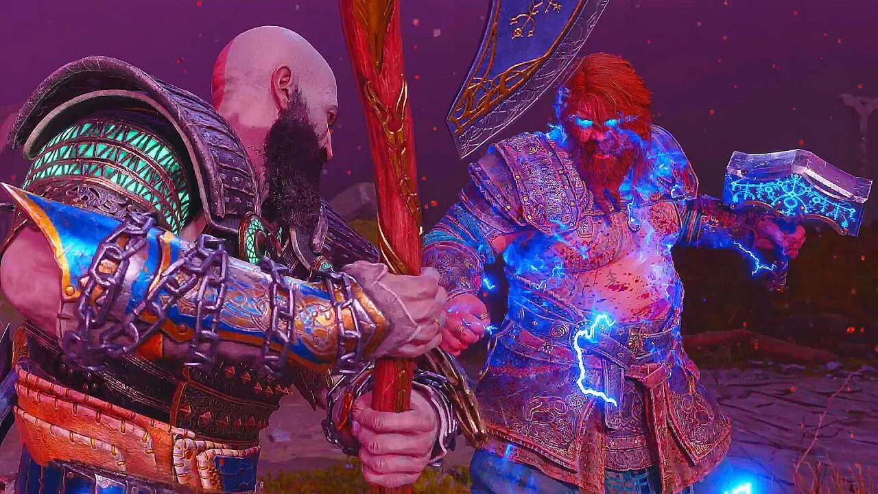 Kratos Fights Thor for The Last Time (GOW Ragnarok)