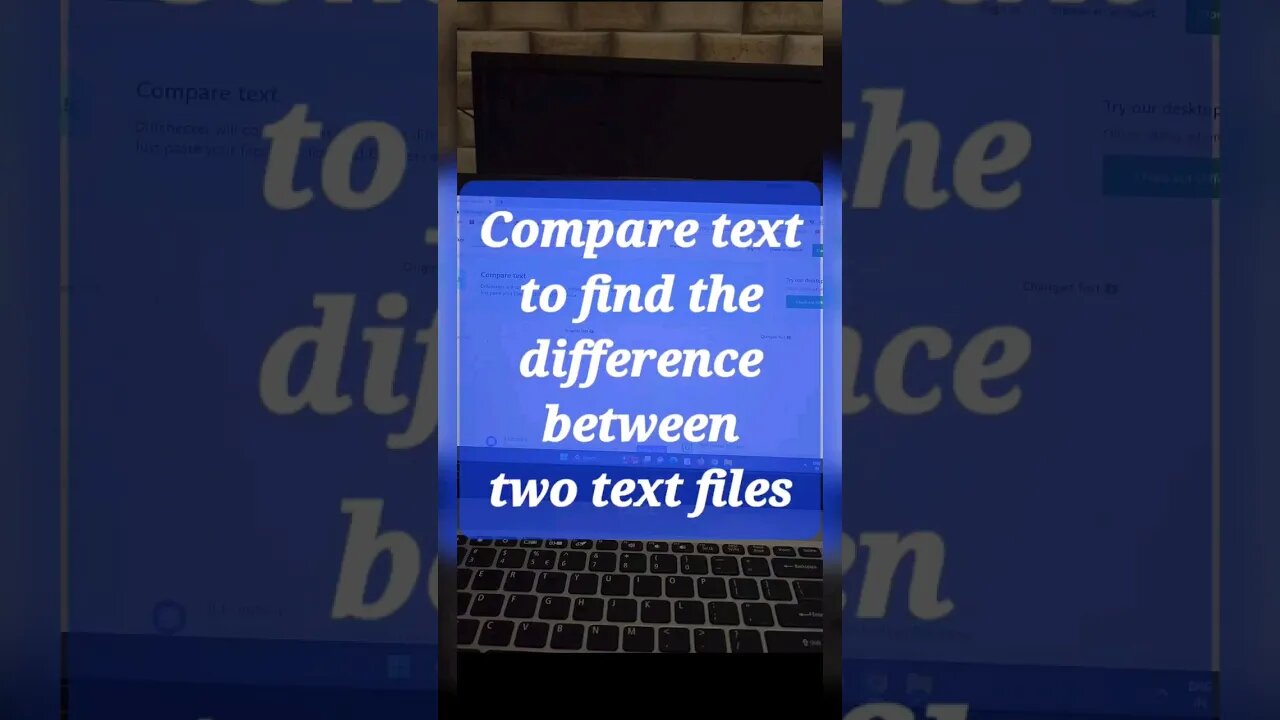 Compare text to find difference between two text files. #shorts #youtubeshorts