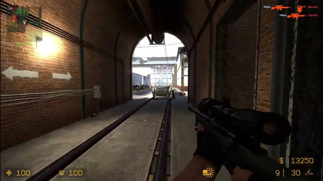 Counter Strike Source Train Bots #9 Only Sniper Rifles