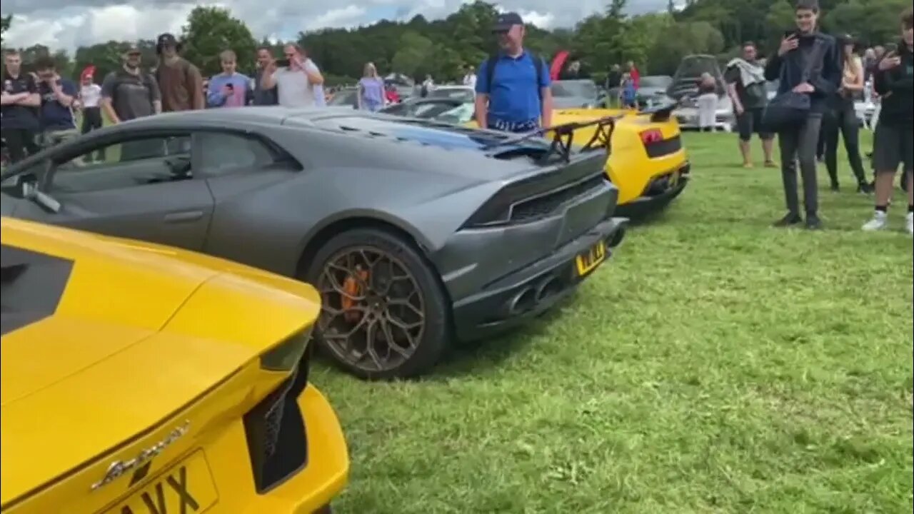 Lamborghini HURACAN REVING EPIC V10 SOUND AT BEAULIEU SUPERCAR WEEKEND (LOUD)