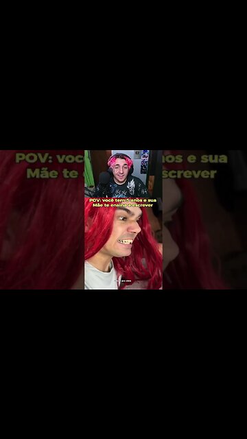 REACT Mateus Erd - POV QUANDO SUA MÃE TE ENSINA A ESCREVER😂