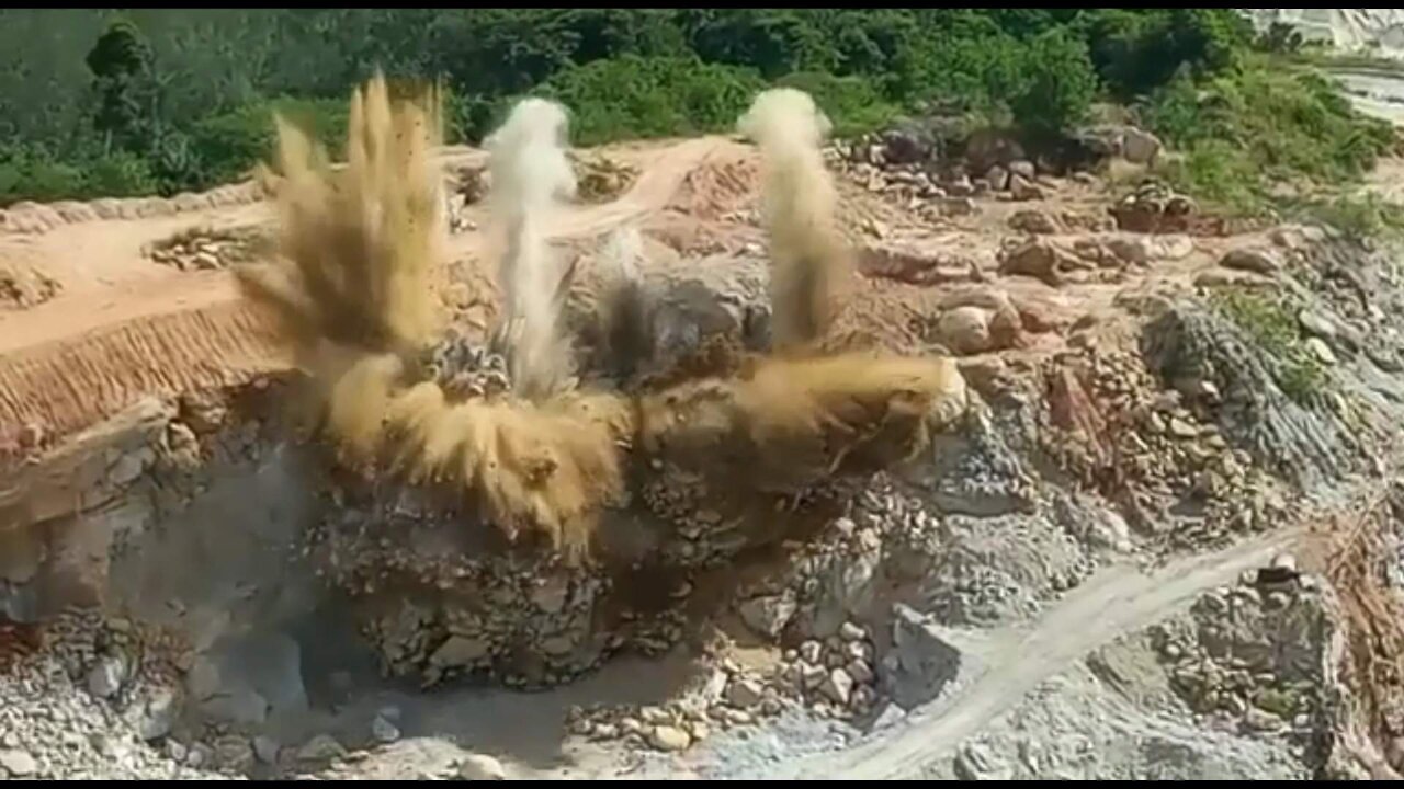 Quarry 25000 Tons of rock blasted in Malaysia