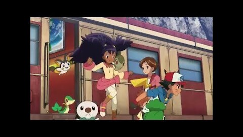 Pokemon Keldeo Movie: The BW trio hop off the train