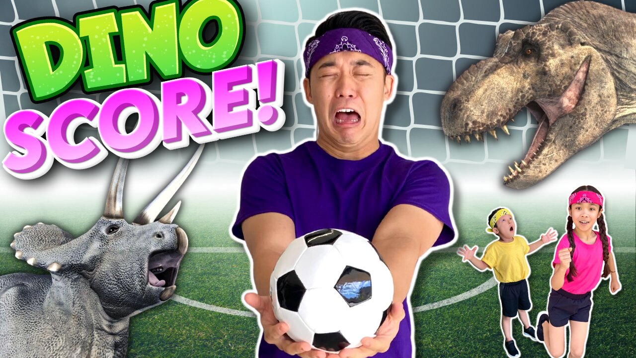 🦖⚽ DINOSAUR Soccer Workout | Football Drills + Brain Break