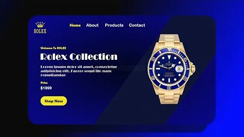 Rolex watch web design @ShanzayZainWebDeveloper