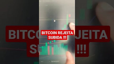 BTC REJEITA ALTA DIÁRIA E ETH MAIS FORTE WUE BITCOIN !!