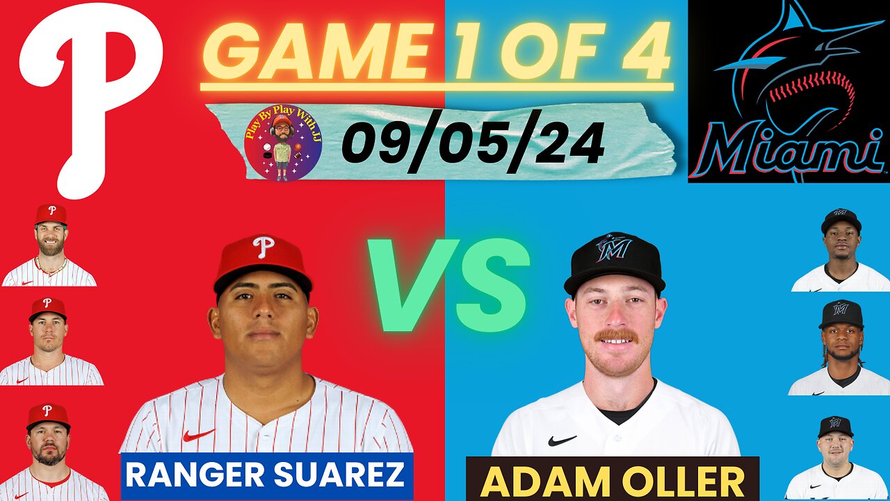 Philadelphia Phillies @ Miami Marlins LIVE PLAY-BY-PLAY (09-05-24) #phillies #marlins #mlb