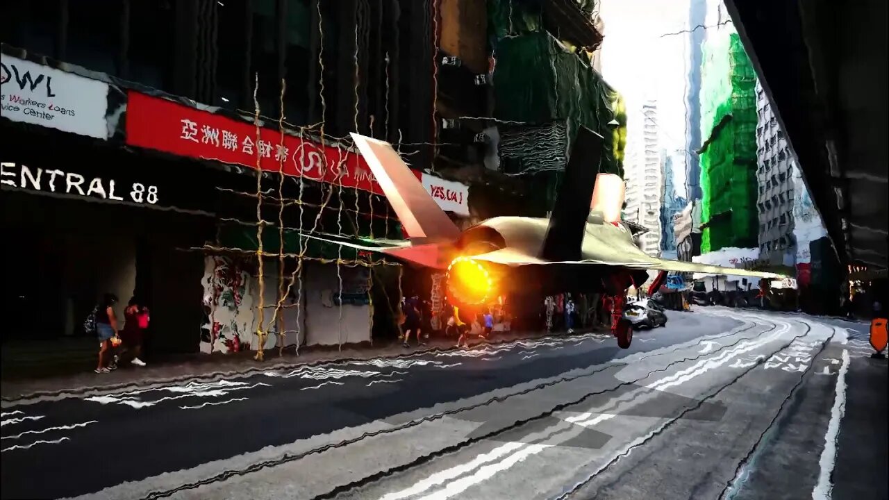 How to make Lockheed Martin F-35 Lightning II In ChinaTown with After Effects and Element 3D .