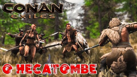 OS NORDEMITAS NOS ENCONTRARAM, O HECATOMBE CHEGOU - CONAN EXILES INICIO AO FIM