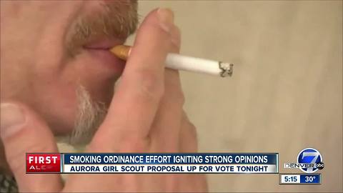 Smoking ordinance by Aurora Girl Scout Troop calls for vote