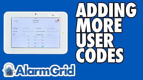 Adding Additional User Codes to a Qolsys IQ Panel 2