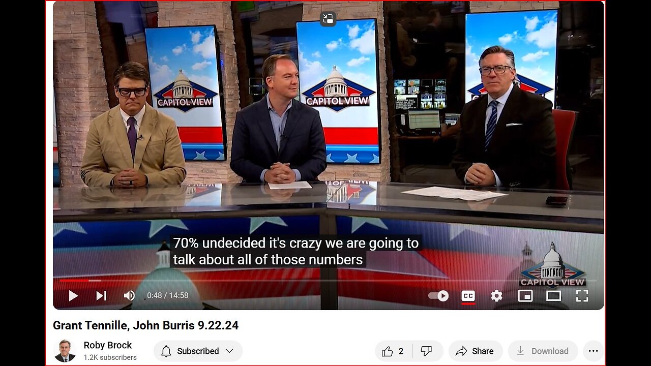 9.24.24 broadcast Roby Brock, John Burris, Grant Tenille wrong on ARGOP Primaries