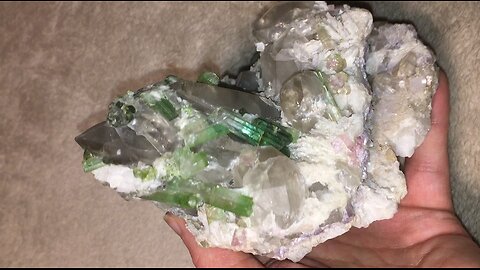 Tourmaline Quartz Crystal Lepidolite matrix from California USA