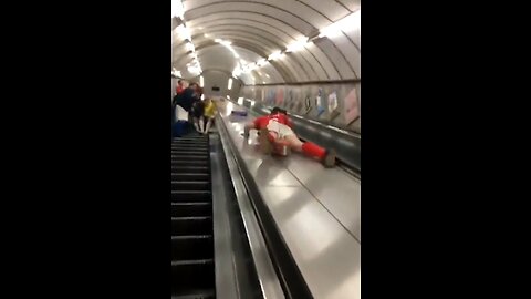 The game with the escalator ends very badly.