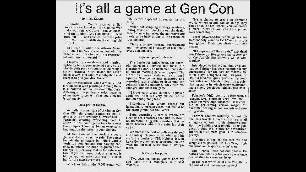 Gen Con Memories.