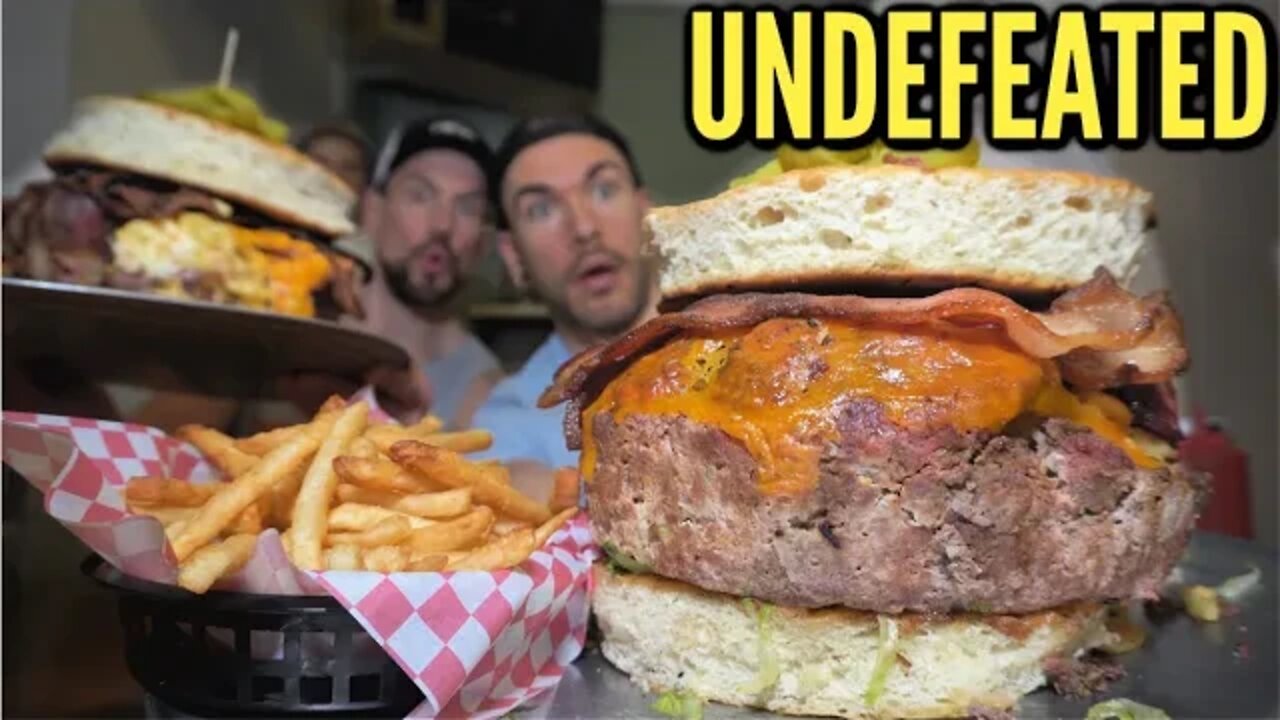 IMPOSSIBLE 10LB CHEESEBURGER CHALLENGE | WITH $200 CASH PRIZE | Oregon's Biggest Burger | ManVFood