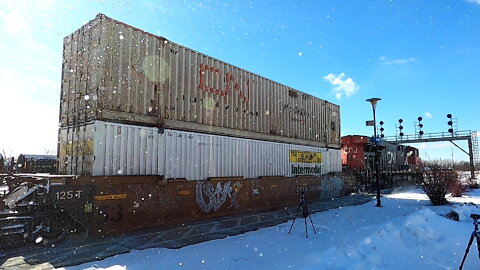 Westbound Intermodal CN 149 CN 2252 Engine In Ontario