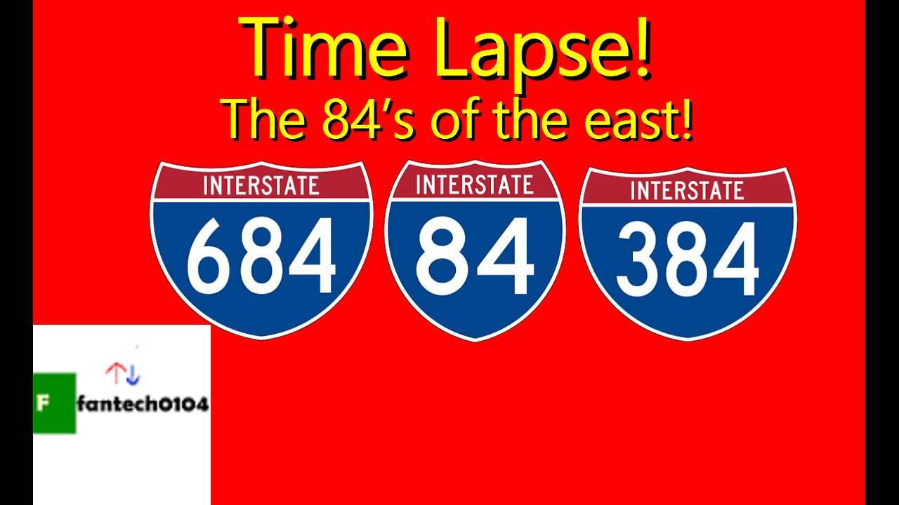 A time lapse of the Eastern Interstate 84 with both of it's auxiliary routes (I-684 & I-384)
