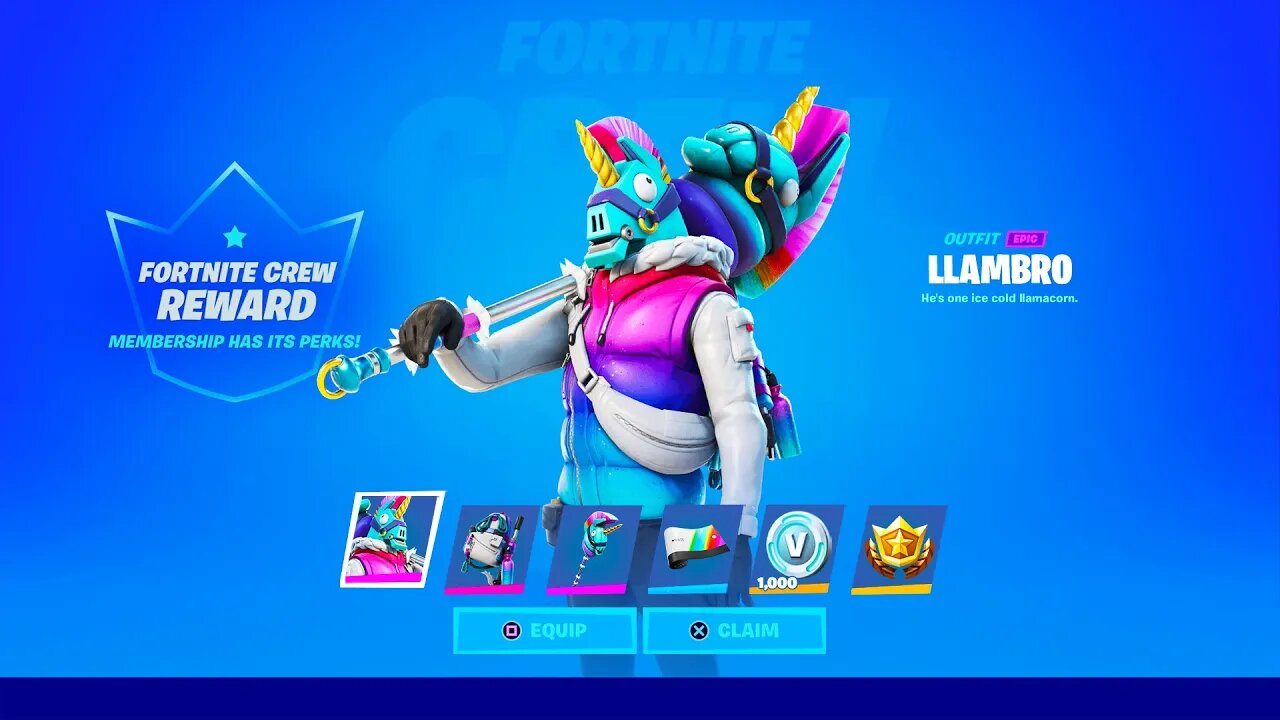 Unlocking NEW *CREW PACK* in Fortnite! (Llambro skin)