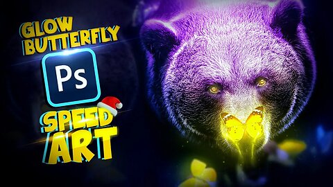 GLOW BUTTERFLY - How I created this using Photoshop. #photoshop #mrhires #krampahwilson #borisfx