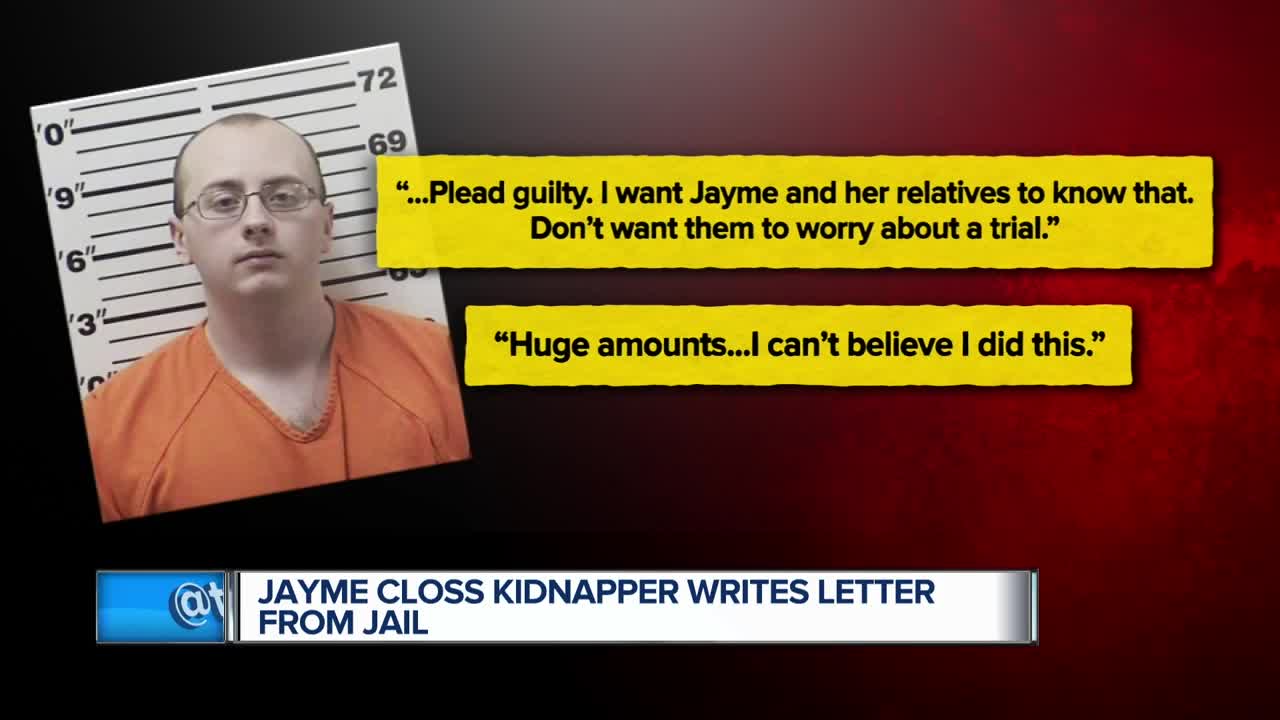 Report: Jayme Closs kidnapping suspect sends letter from jail to news station