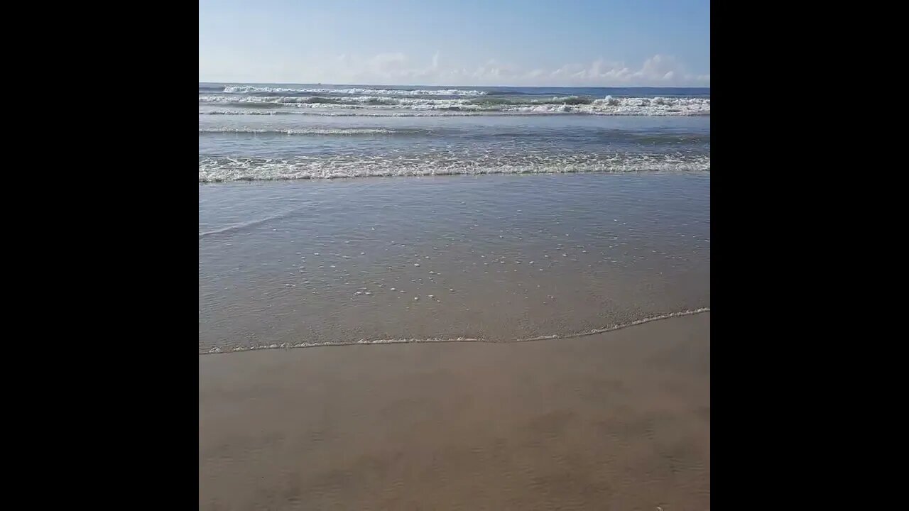 NA PRAIA DE MONGAGUA ONDA NA PRAIA MAR CEU AZUL SP BRASIL 21JAN2023 E CREATIVE COMMONS #shorts
