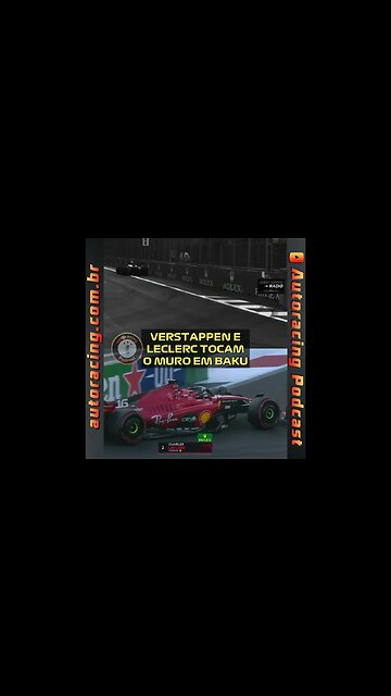 VERSTAPPEN E LECLERC TOCAM O MURO NO QUALIFY DO GP DE BAKU AZERBAIJÃO F1 2023 #shorts