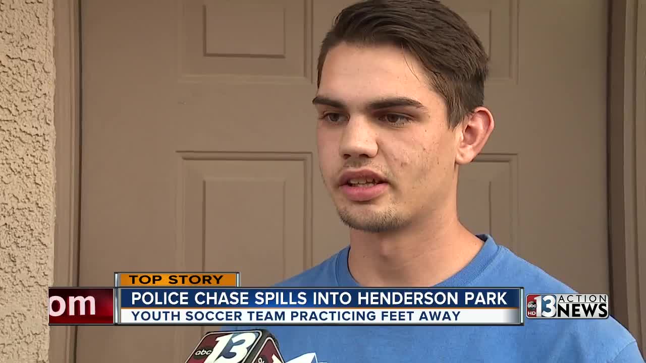 Parents stunned by police chase through Henderson park