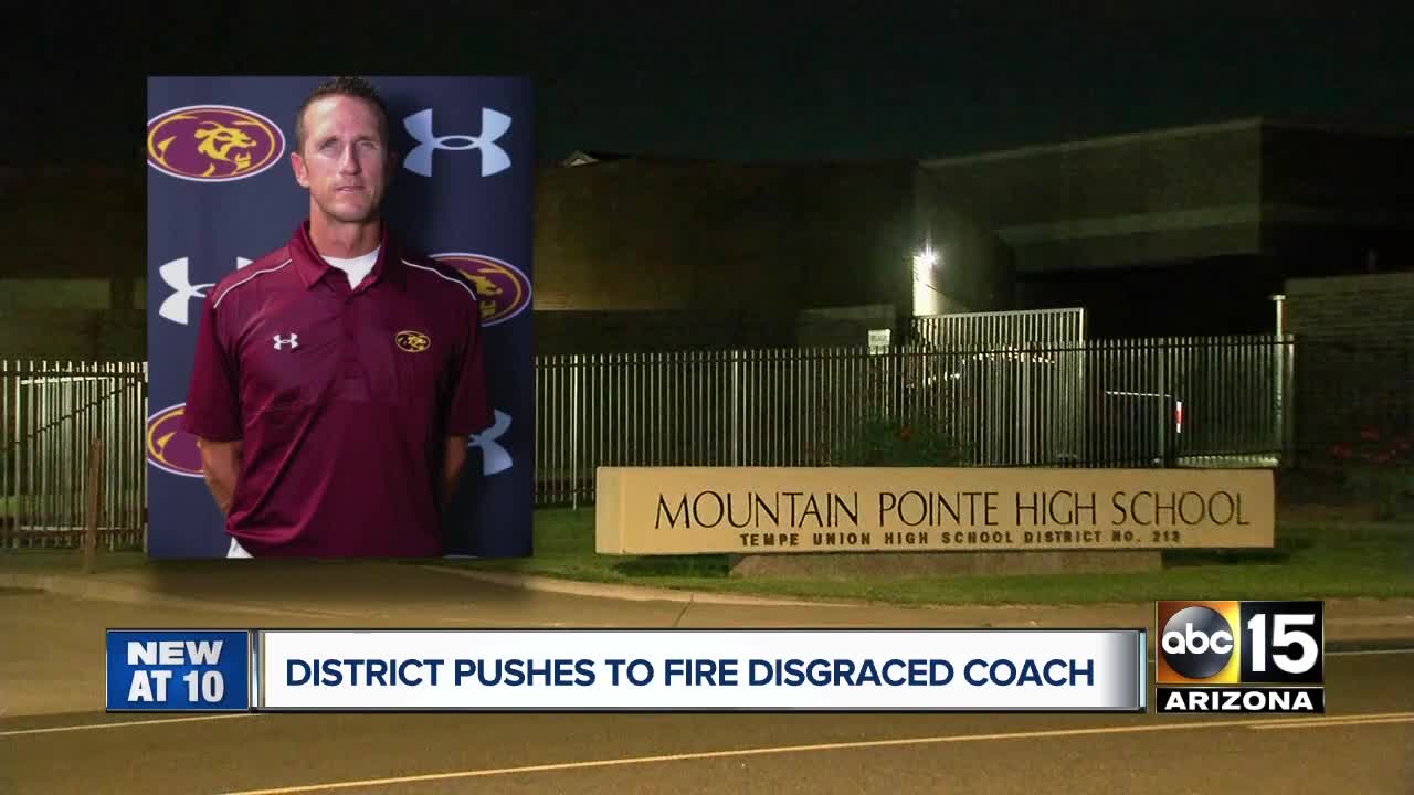 District pushes to fire disgraced coach at Mountain Pointe High School