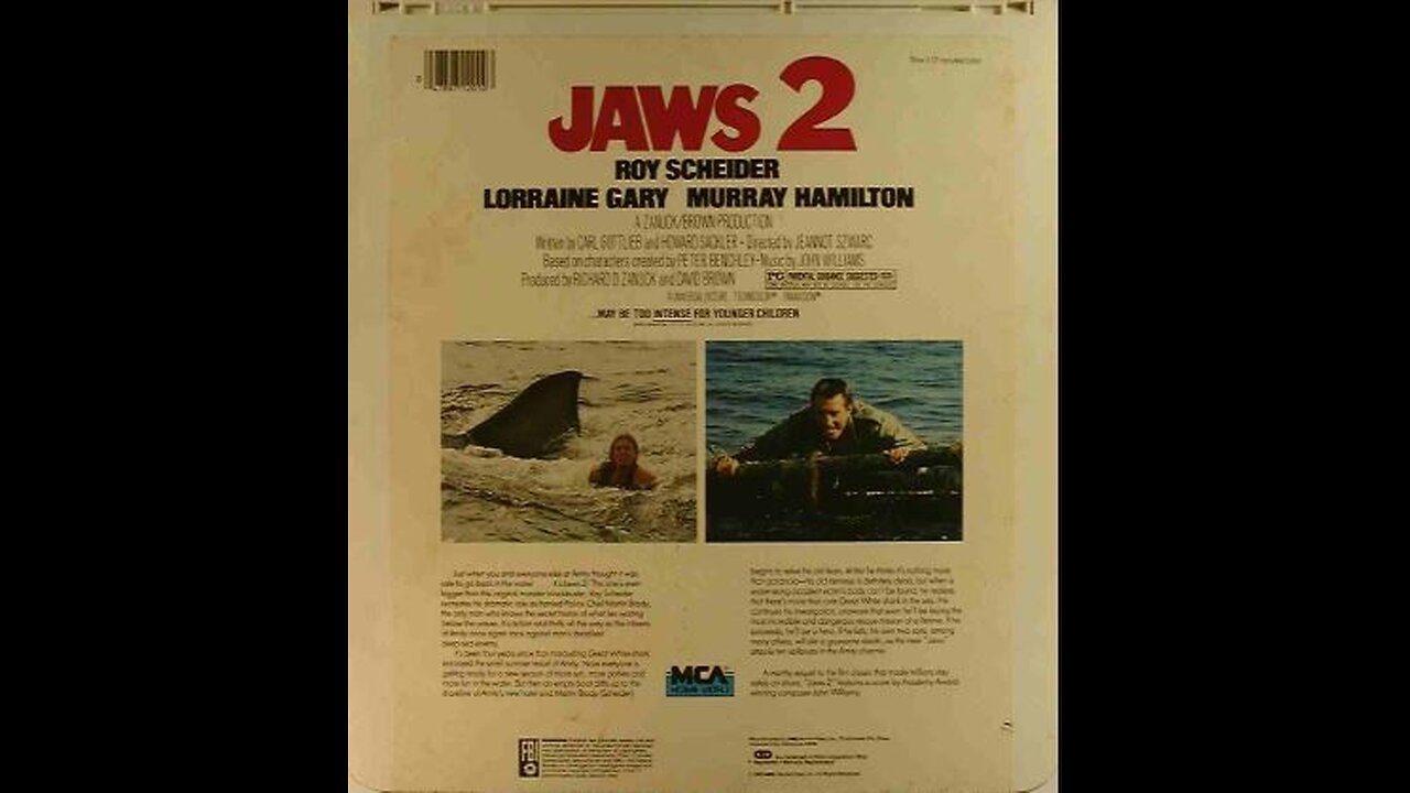 Jaws 2 (1978) Sealed CED Videodisc Unwrapping