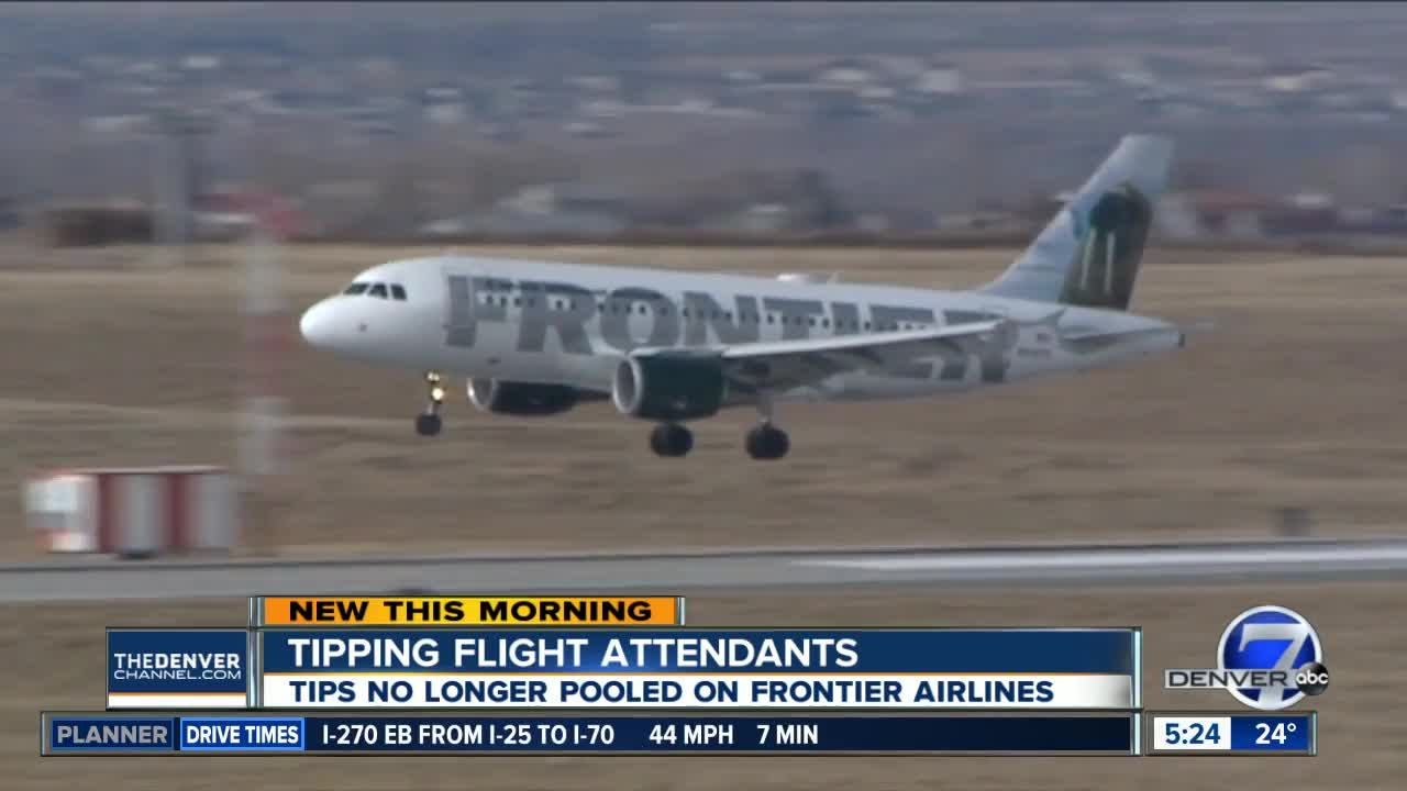 Frontier Airlines flight attendants begin accepting tips