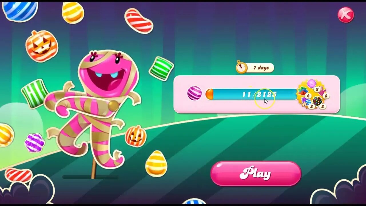 Candy Crush...Mysterious Stripe Game with No Name (for me) in Candy Crush Saga...with prize reveal!