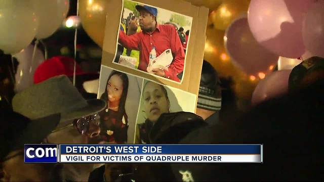 Victims in Detroit quadruple homicide remembered during vigil
