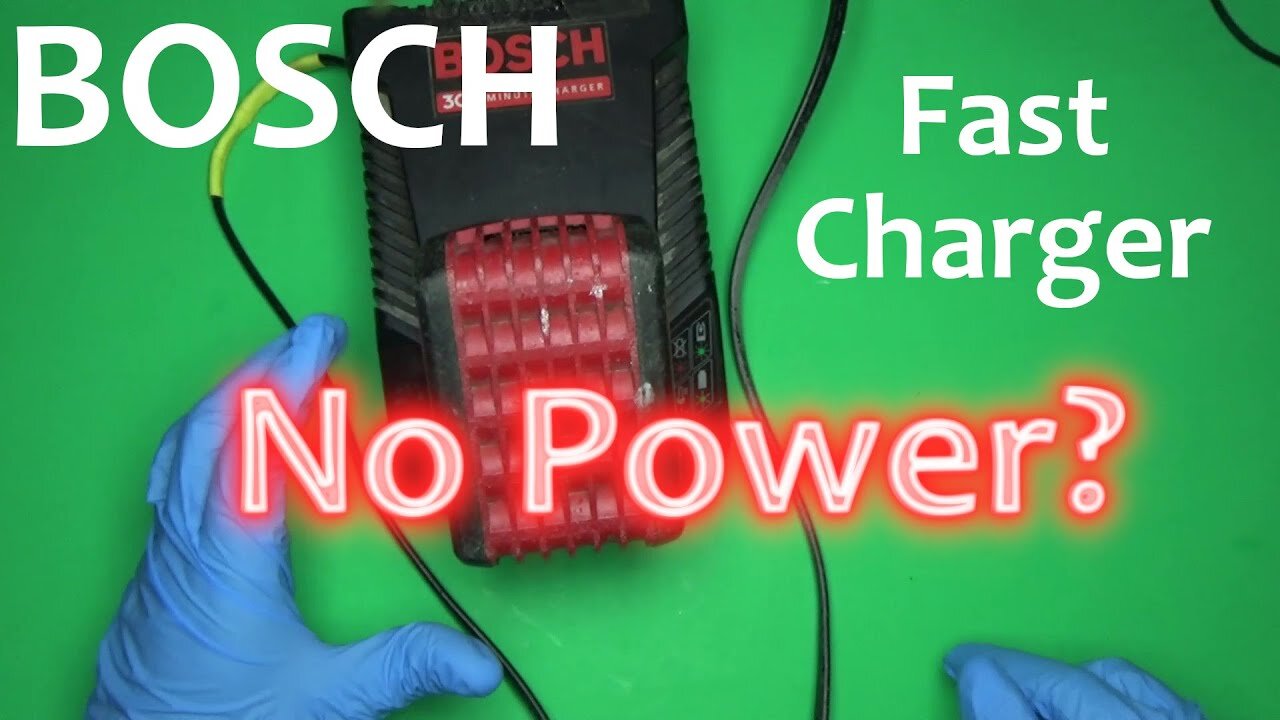 Bosch Charger No Power Repair -- Easier than I thought