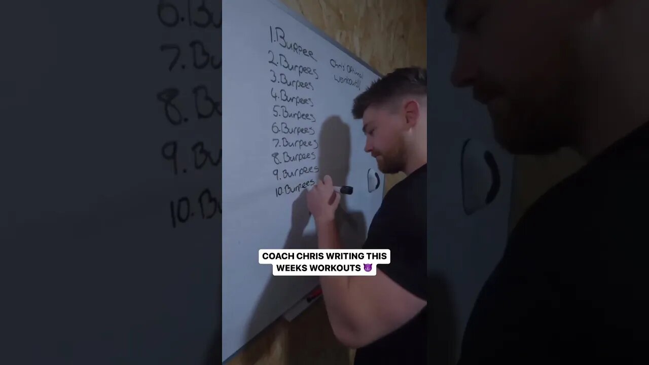 Personal trainer writing this weeks workouts! 😈