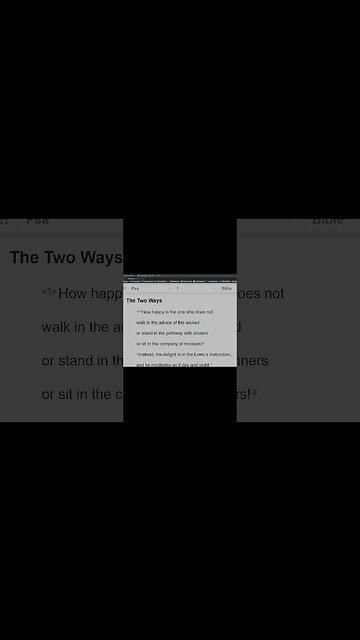 Bible Reading Psalm 1:1