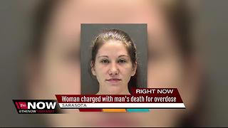 Woman charged with man's death for overdose