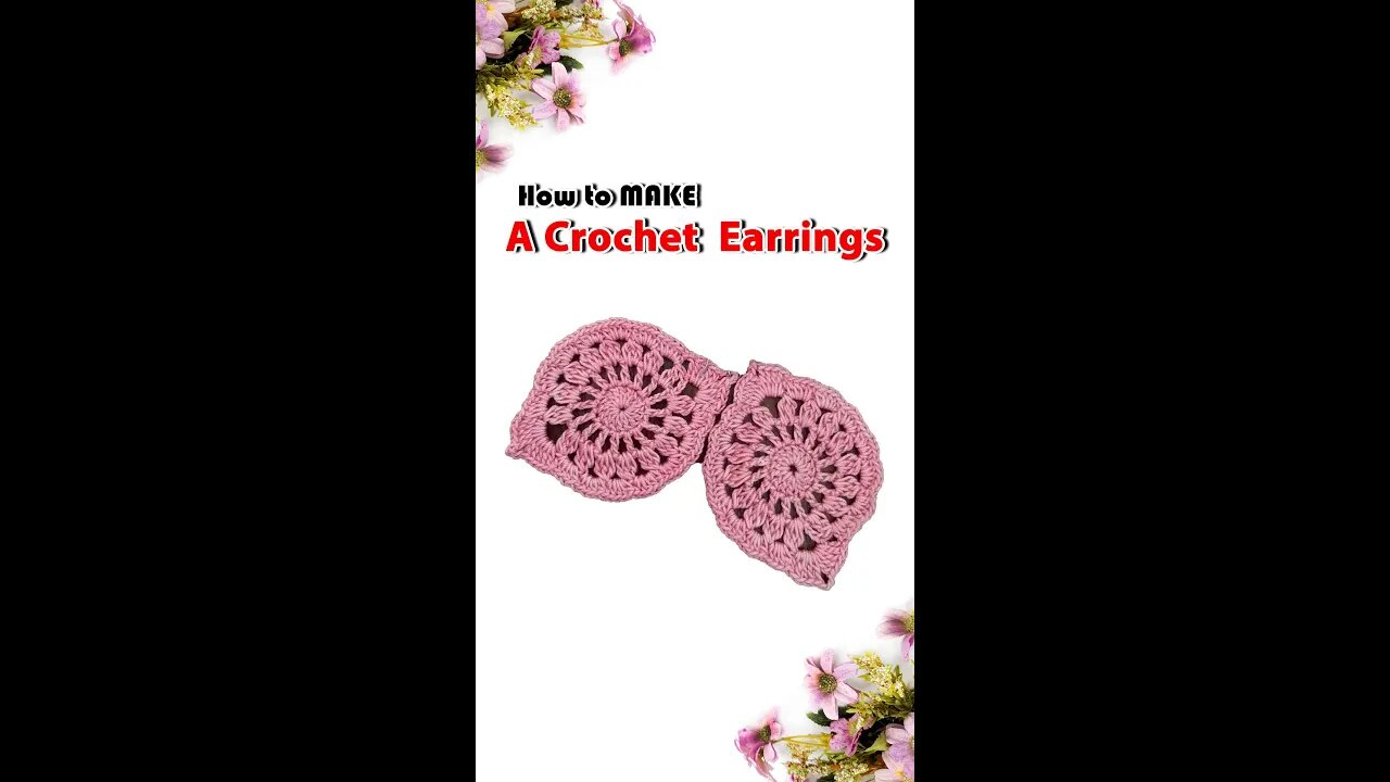 How To Crochet Leaf Earrings #Shorts