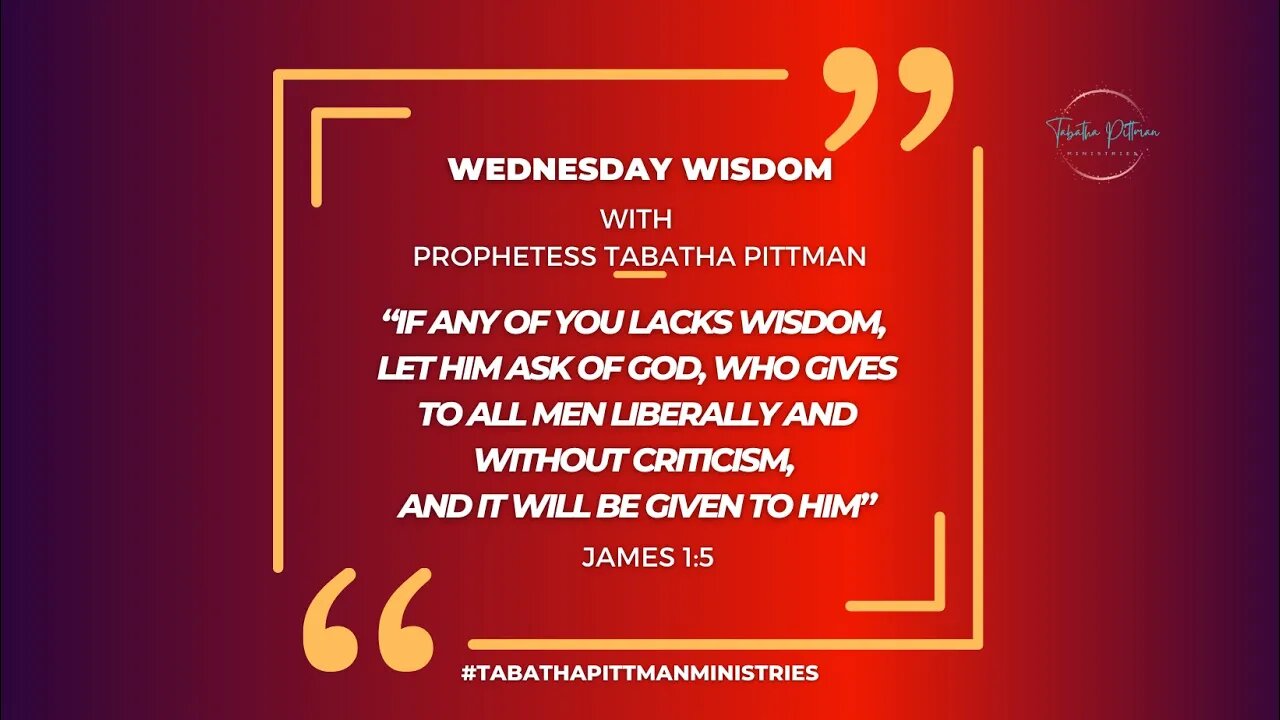 Prophetess Tabatha is LIVE! Wednesday #Wisdom #tabinspires #prophetessTabathaPittman